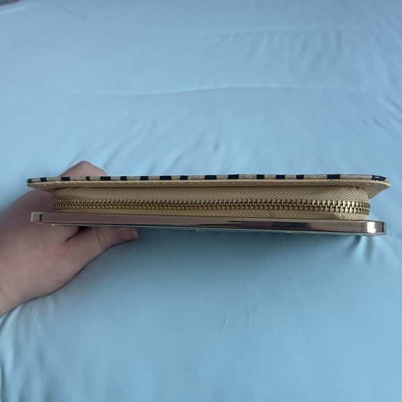 Animal print with butterfly metal details wallet. 8”x 4”x 1” - Picture 2 of 10